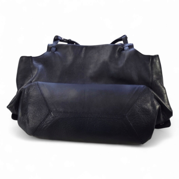 Zara Tote Bag- Leather Black- Womens Shoulder Bag - Picture 12 of 14